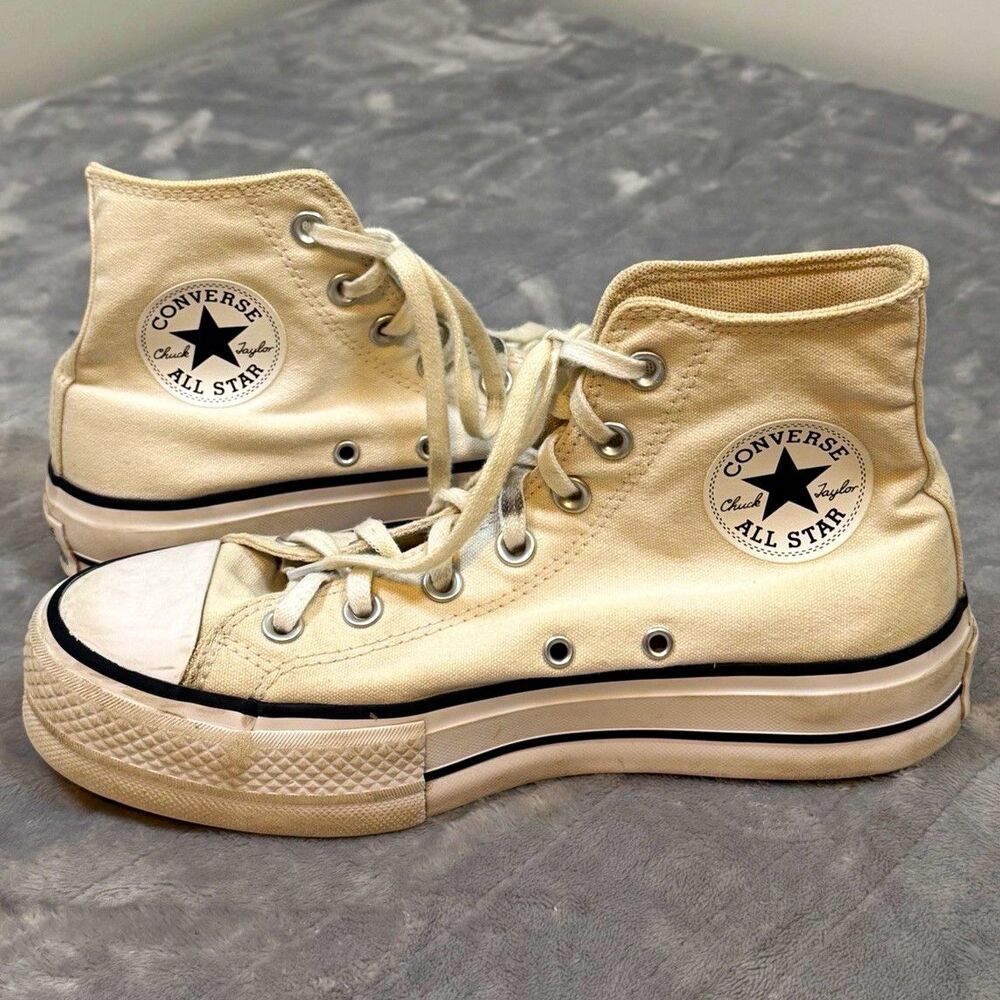 Converse Chuck Taylor All Star Platform High Top Canvas White/Black US 7.5
